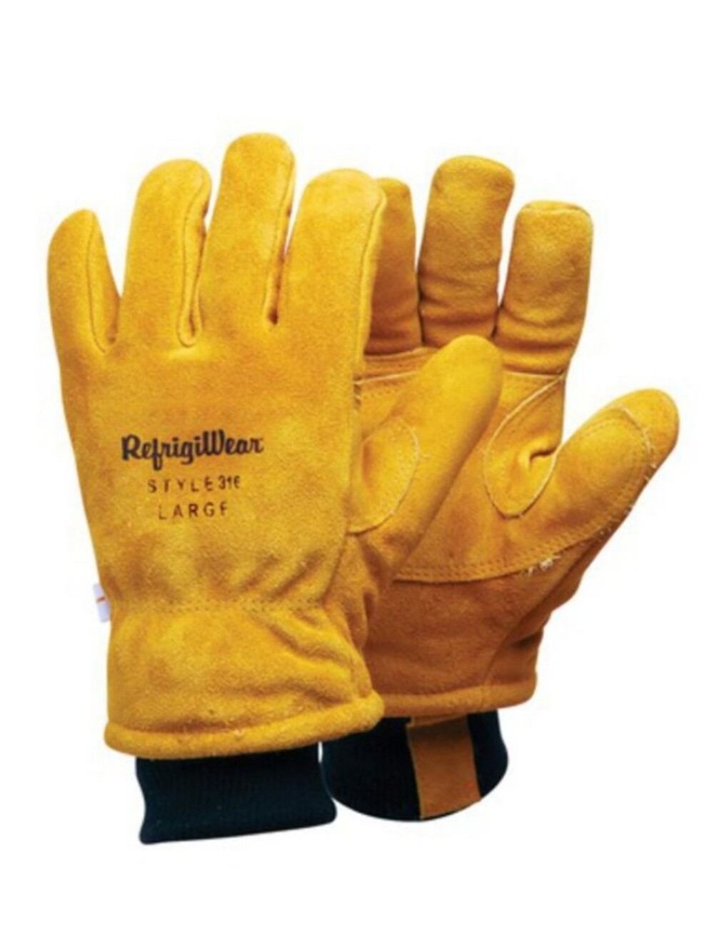 ✔NEW! RefrigiWear Refrigiwear 0319 INSULATED COWHIDE GLOVE GOLD LARGE - Picture 2 of 4